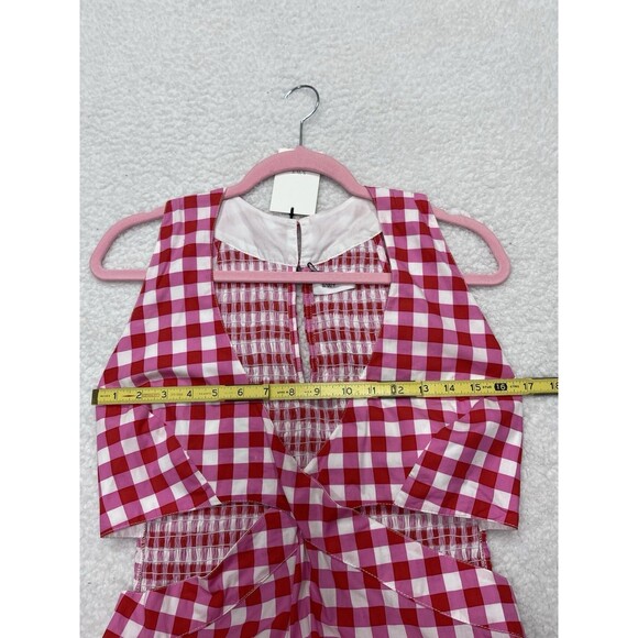 Anthropologie S/W/F Maxi Dress Pink Cross Cut Drop Waist Preppy Vacay Medium NWT - Picture 7 of 11